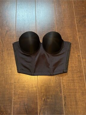 Triumph Black Strapless Longline Bustier Top